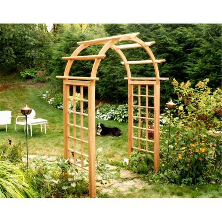 CREEKVINE DESIGN Cedar Arched Arbor - 42 in. Opening EY42ARCVD